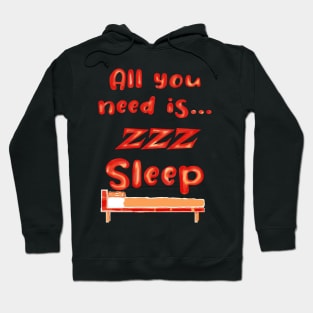 All You Need Is... Sleep zzz funny Hoodie